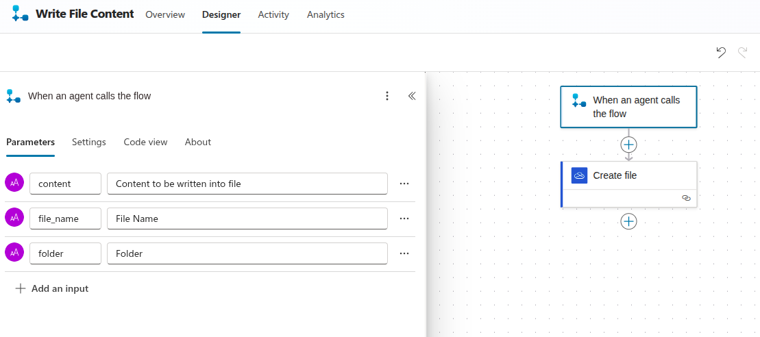 copilot studio agent flow trigger setting