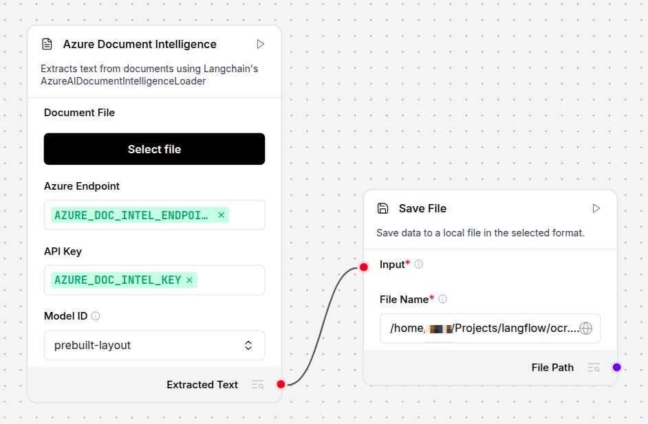 langflow azure doc intel